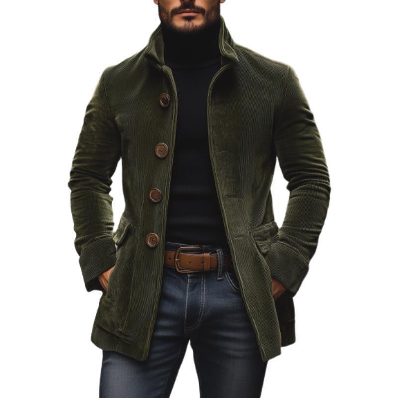 Digby - Rippstrickjacke mit hohem Stehkragen