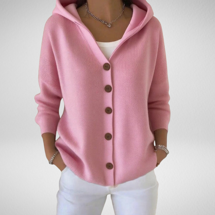 Alsira - Soft-Touch-Kapuzenstrickjacke