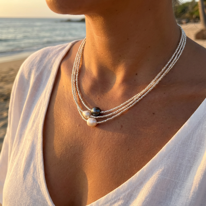 Zelia – Dreisträngige Halskette