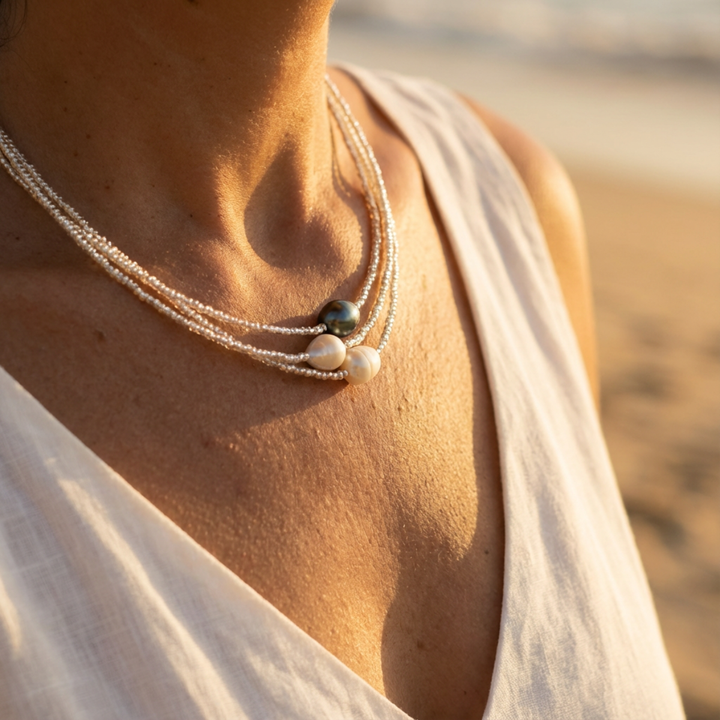 Zelia – Dreisträngige Halskette