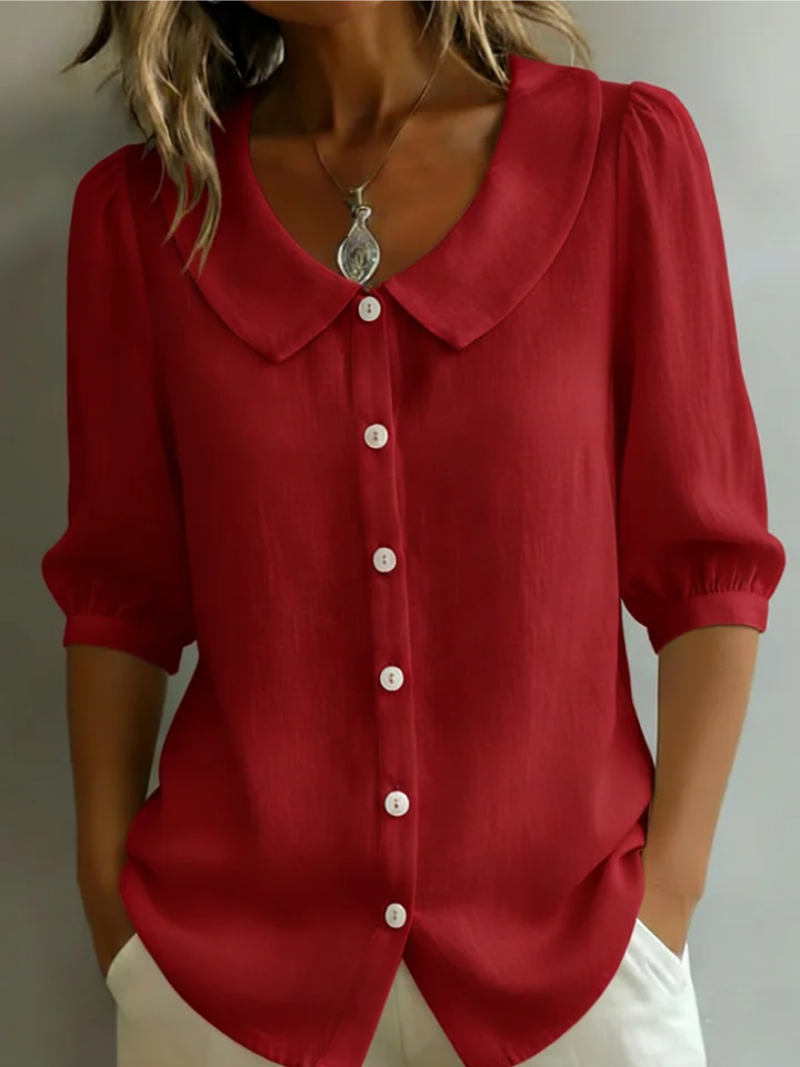 Velise - Bluse mit feiner Knopfleiste