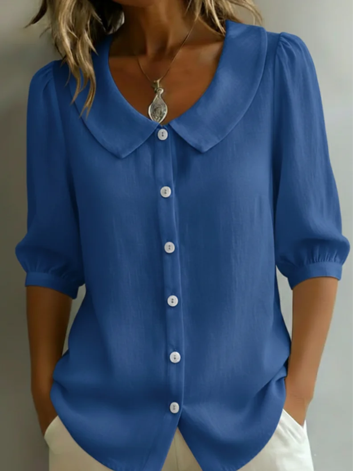 Velise - Bluse mit feiner Knopfleiste