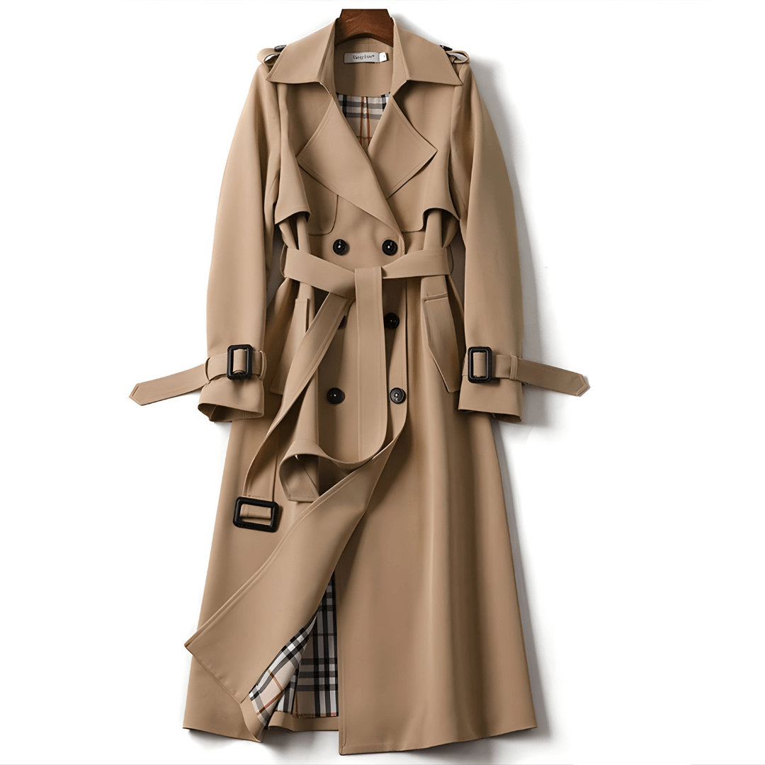 Aliki - Doppelreihiger Trenchcoat mit Gürtel
