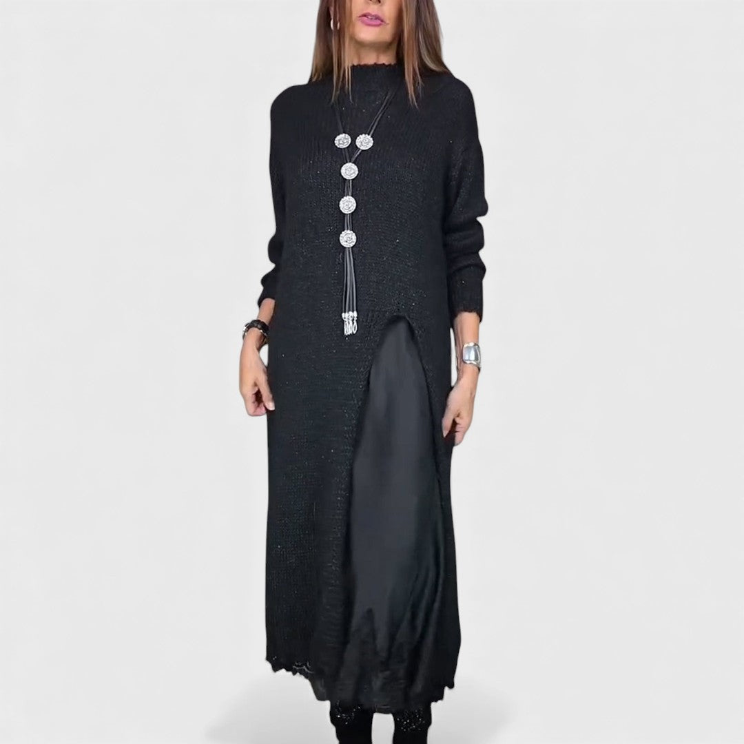 Aravina - Soft-Touch Lagenlook-Set aus Pullover und Kleid