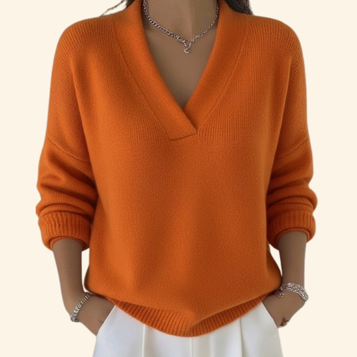 Vona - Weicher Strickpullover mit V-Ausschnitt