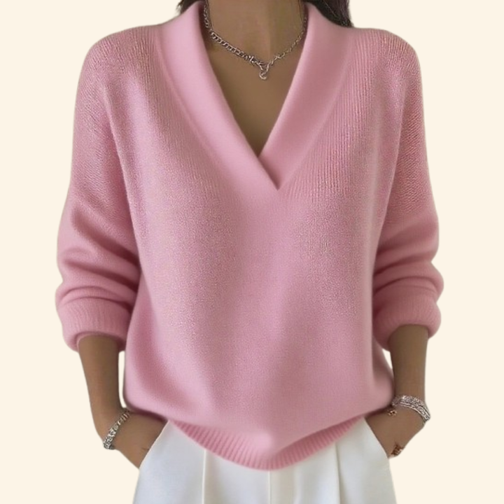 Vona - Weicher Strickpullover mit V-Ausschnitt