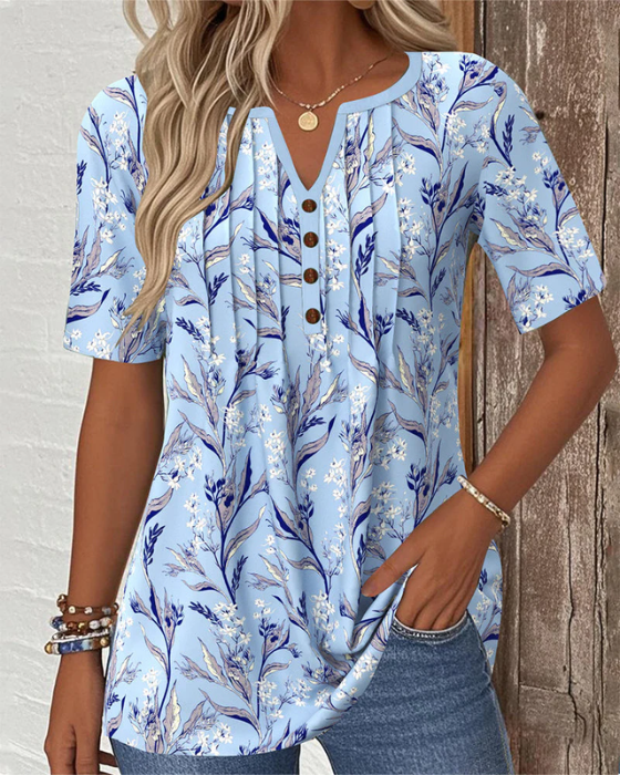 Belva - Soft-Touch-Bluse mit V-Ausschnitt