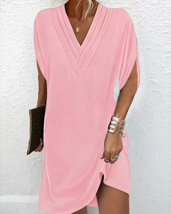 Adora - Soft-Touch-Wickelkleid mit V-Ausschnitt