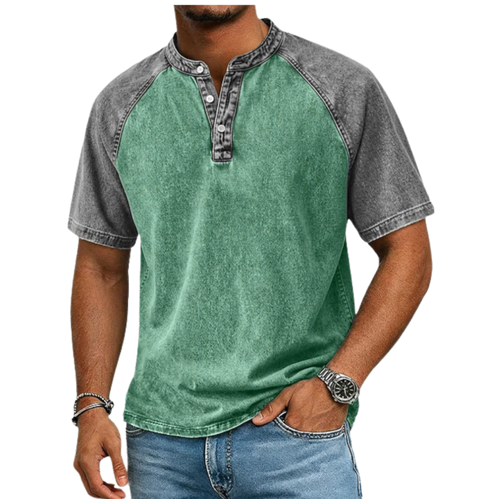 Edgehill - Vintagegewaschenes Henley-T-Shirt