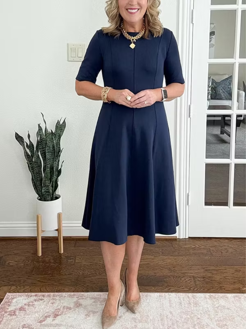 Ivanelle - Soft-Touch-Midikleid