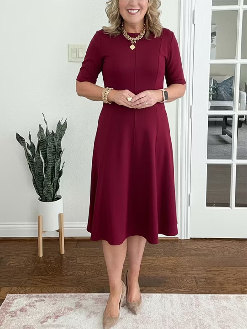 Ivanelle - Soft-Touch-Midikleid