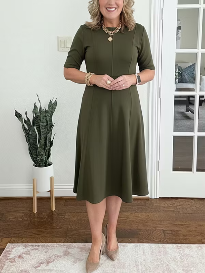 Ivanelle - Soft-Touch-Midikleid