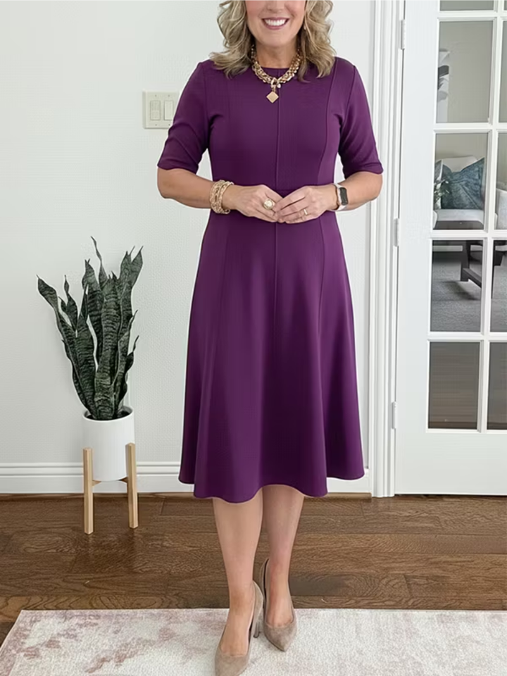 Ivanelle - Soft-Touch-Midikleid