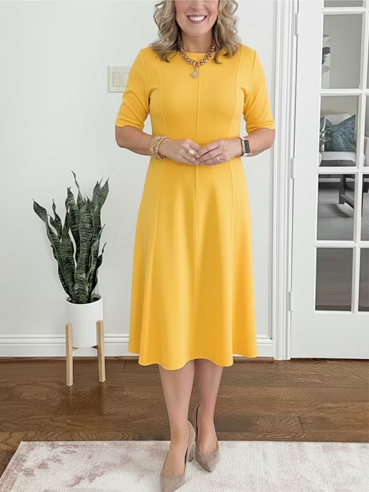 Ivanelle - Soft-Touch-Midikleid