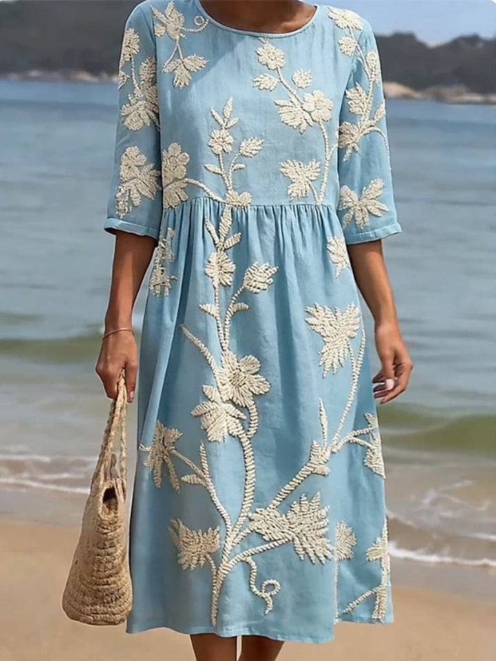 Galene - Luftiges Midikleid aus Leinen
