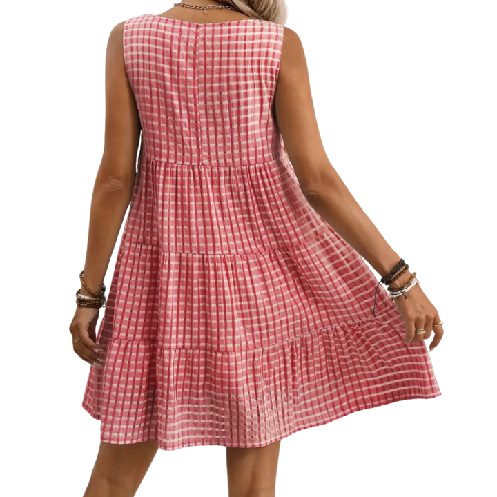 Elsie - ärmelloses, gestuftes Minikleid