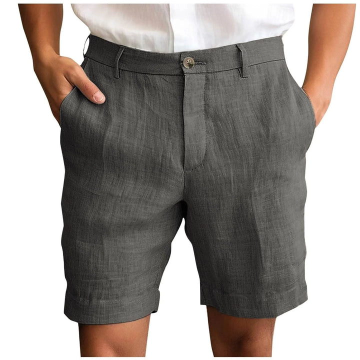 Calen - Schmal geschnittene Leinen-Shorts