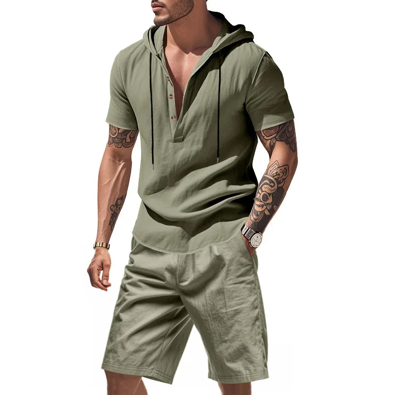 Dylan - Atmungsaktives Set aus Hoodie und Shorts