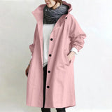 Yelina - langer Trenchcoat mit Kapuze