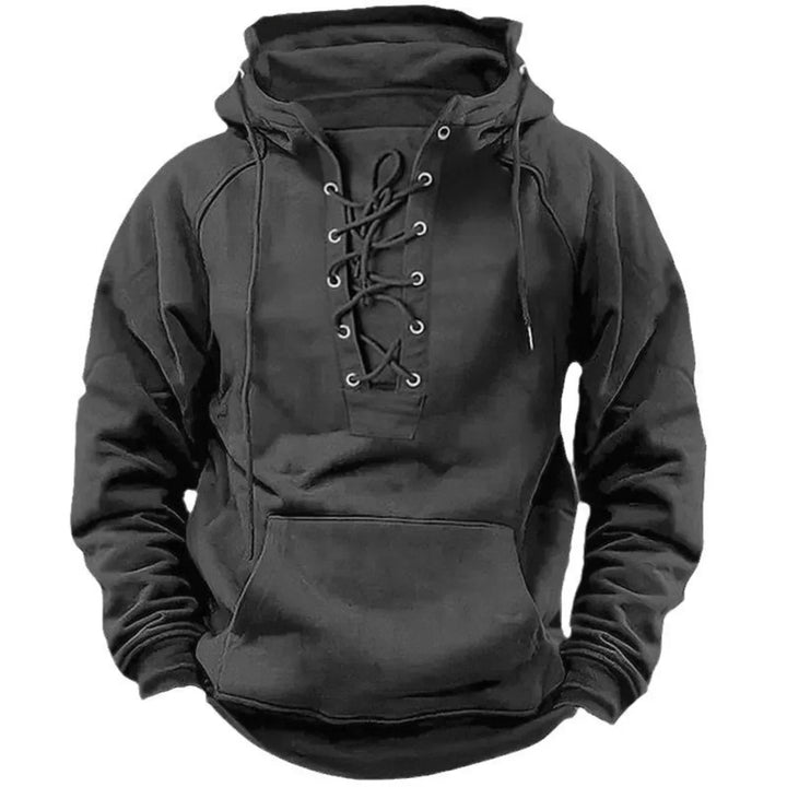 Damon - Soft-Touch-Hoodie mit Schnürung