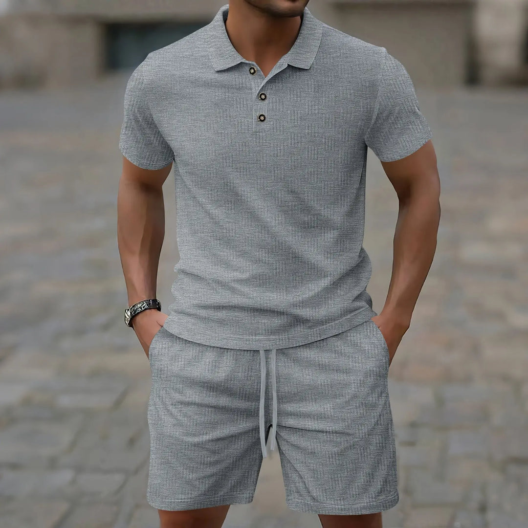 Pryce - Leichtes Set aus Herren-Poloshirt und Shorts