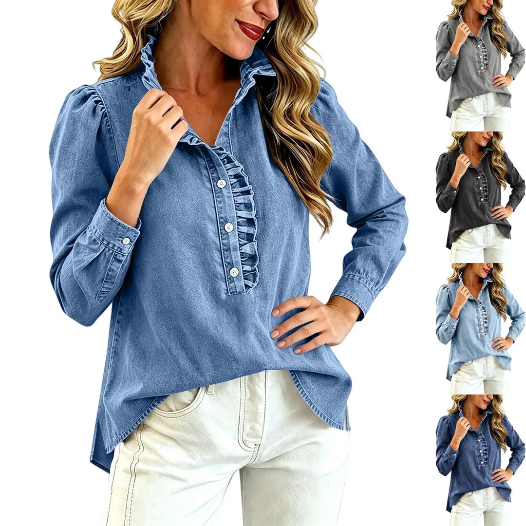Brinna - Bluse mit zarten Rüschen