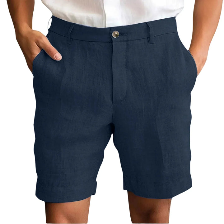 Calen - Schmal geschnittene Leinen-Shorts