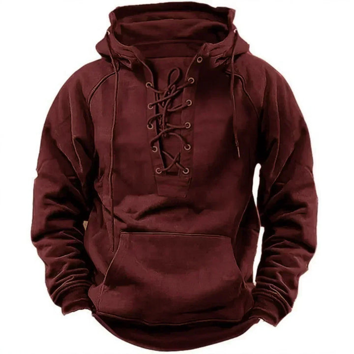 Damon - Soft-Touch-Hoodie mit Schnürung