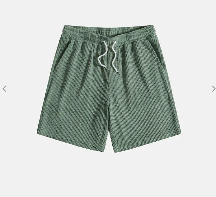 Jorvian - Strukturiertes Set aus Sommerhemd und Shorts