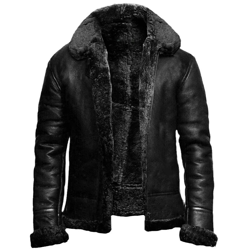 Carson - Warme Jacke mit Kontrastkragen
