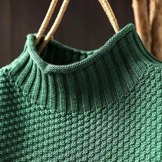 Oriane - Strukturierter Stehkragenpullover