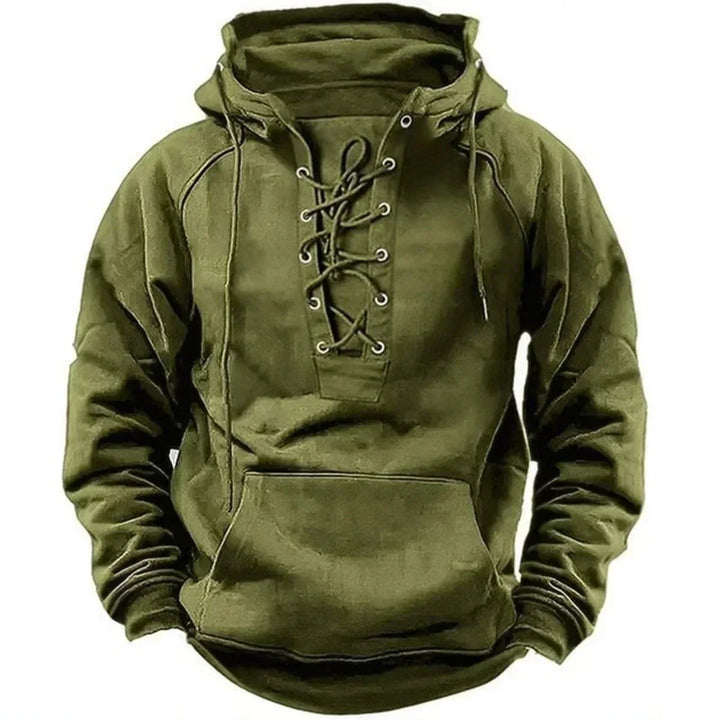 Damon - Soft-Touch-Hoodie mit Schnürung