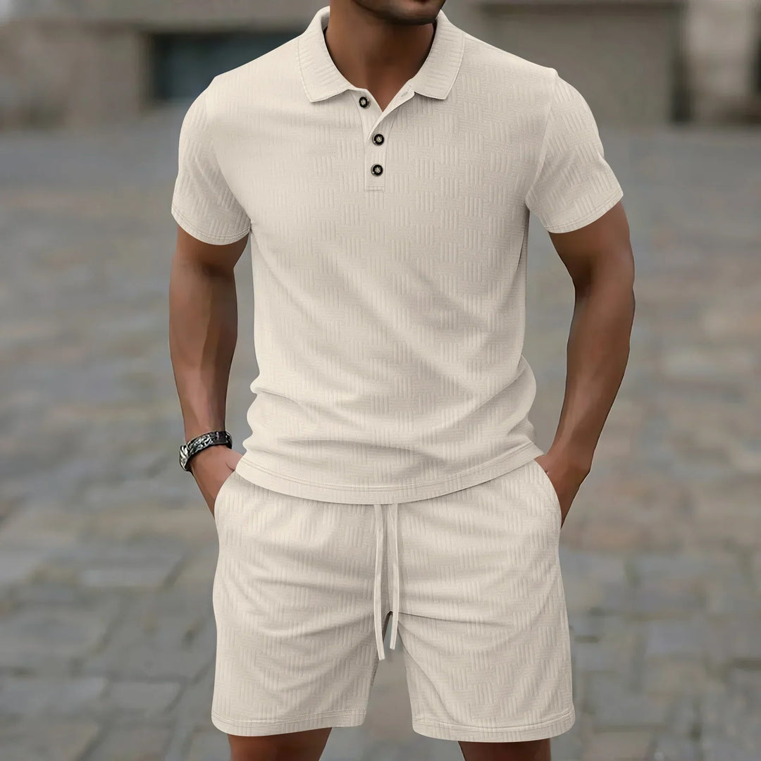 Pryce - Leichtes Set aus Herren-Poloshirt und Shorts
