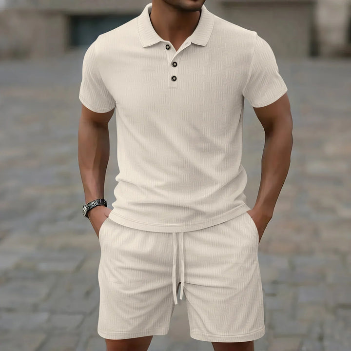 Pryce - Leichtes Set aus Herren-Poloshirt und Shorts