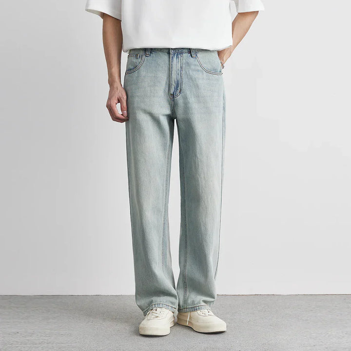 Torvax - Jeans mit weitem Bein in Vintage-Waschung