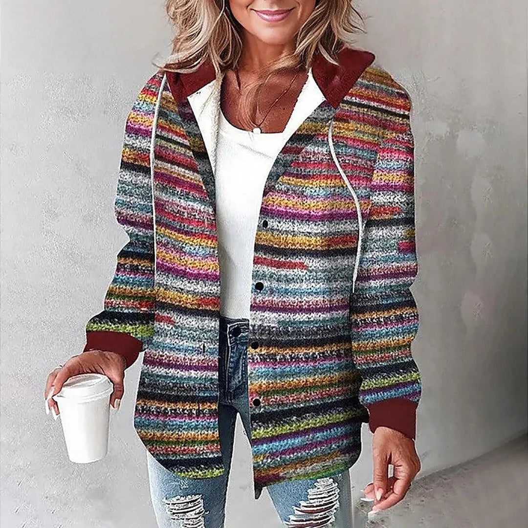 Marla - Karierte Hemdjacke mit Kapuze im Lagen-Look
