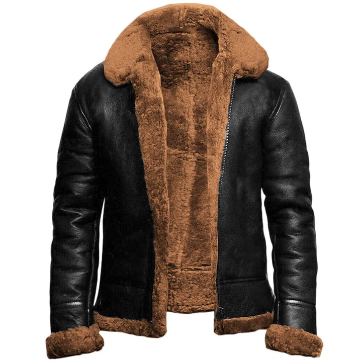 Carson - Warme Jacke mit Kontrastkragen