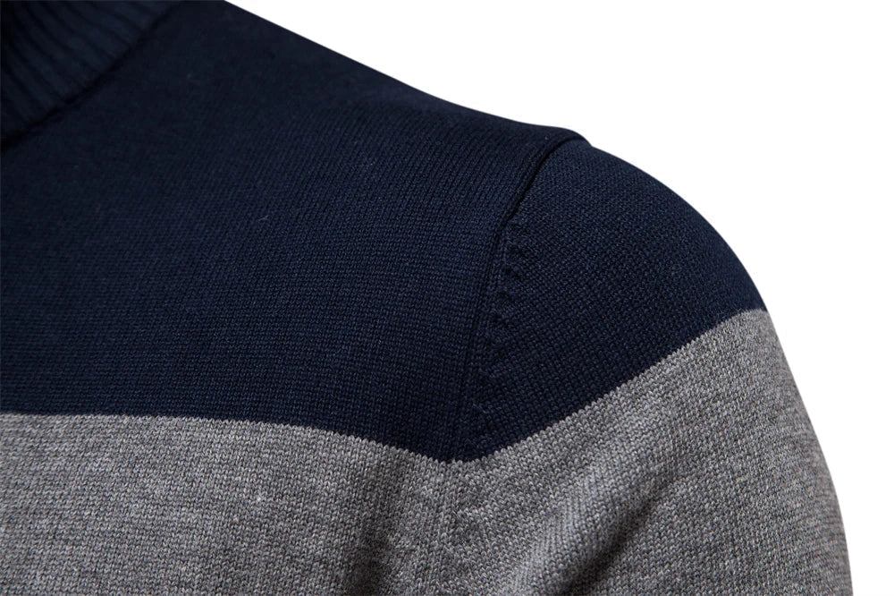 Sylvar - Stretchstrick-Viertelreißverschluss-Pullover