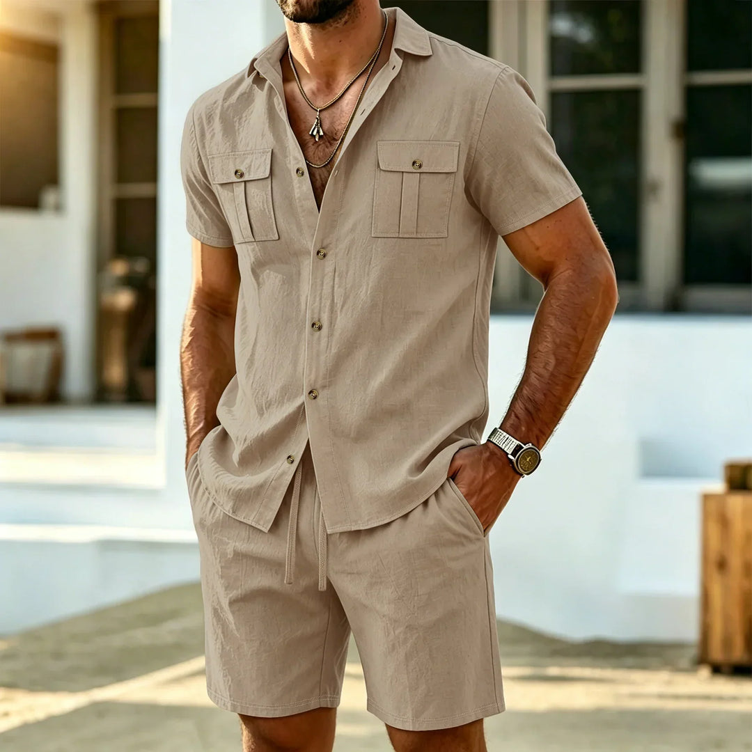 Baird - Hemd-und-Shorts-Set aus Leinenmix