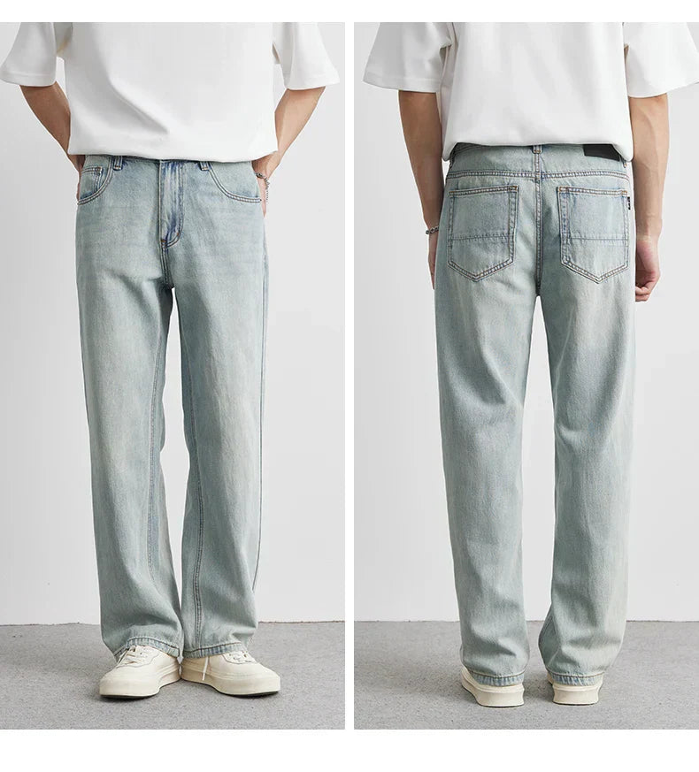 Torvax - Jeans mit weitem Bein in Vintage-Waschung