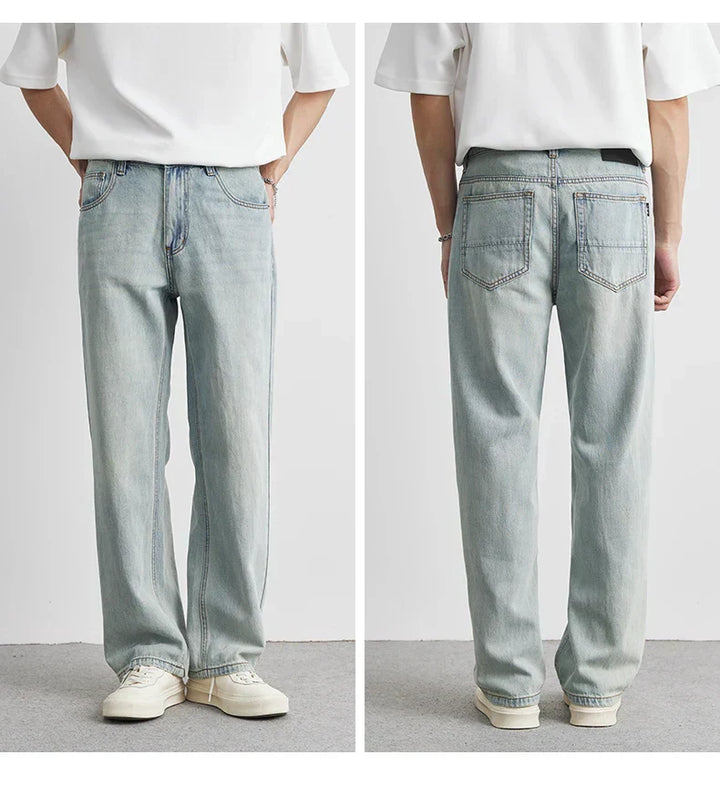 Torvax - Jeans mit weitem Bein in Vintage-Waschung