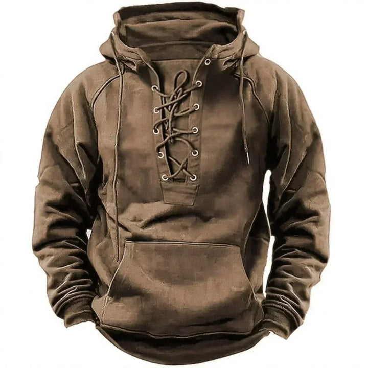 Damon - Soft-Touch-Hoodie mit Schnürung