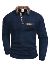 Arlen - Kariertes Langarm-Poloshirt mit Soft-Touch-Finish