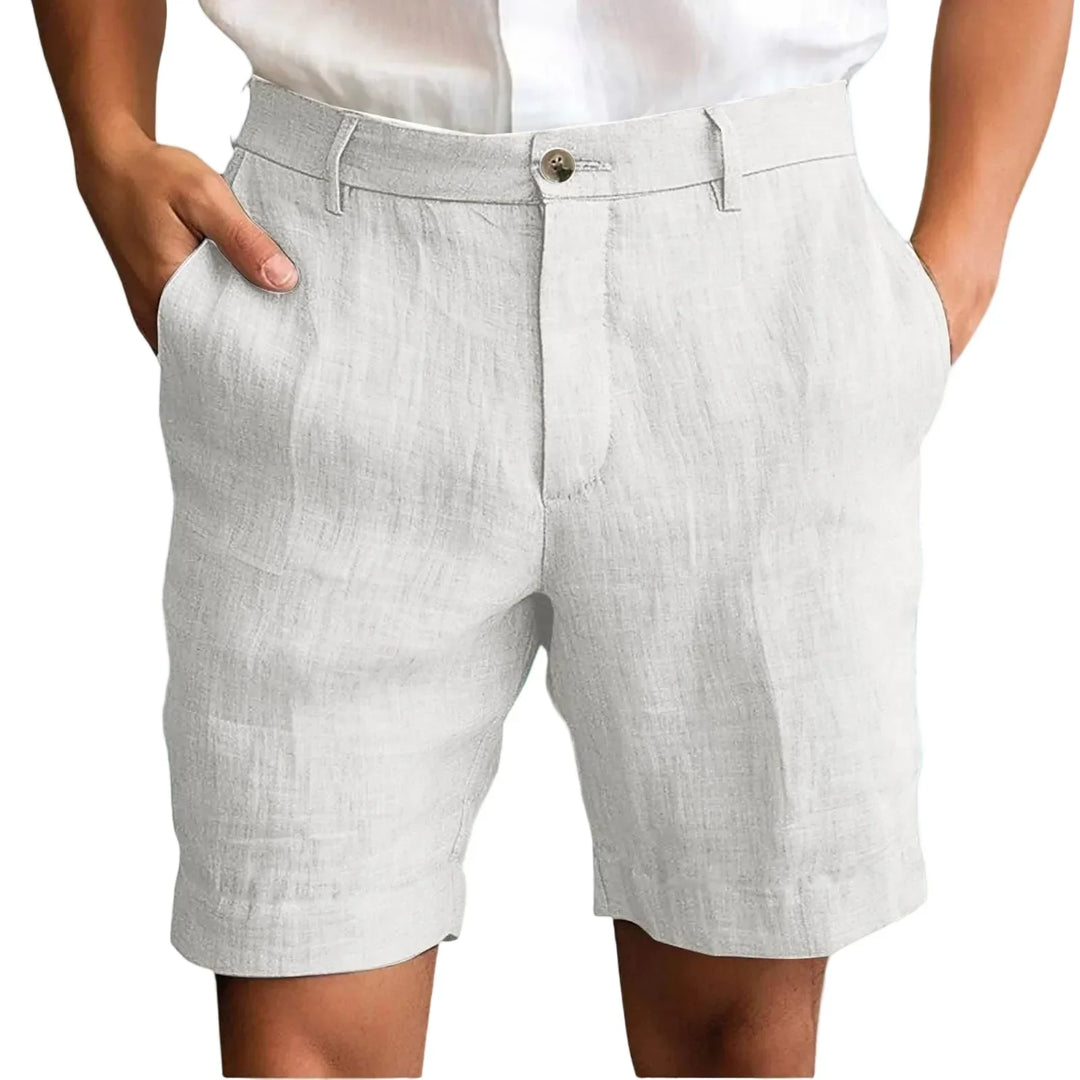 Calen - Schmal geschnittene Leinen-Shorts
