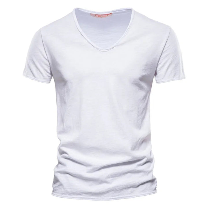 Jackson - Soft-Touch Slub-T-Shirt mit V-Ausschnitt