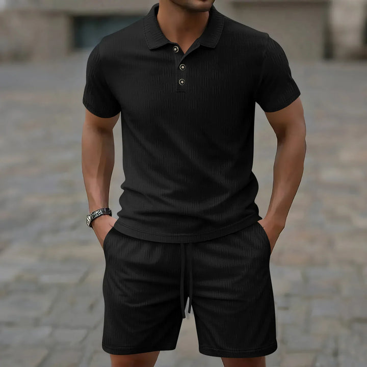 Pryce - Leichtes Set aus Herren-Poloshirt und Shorts