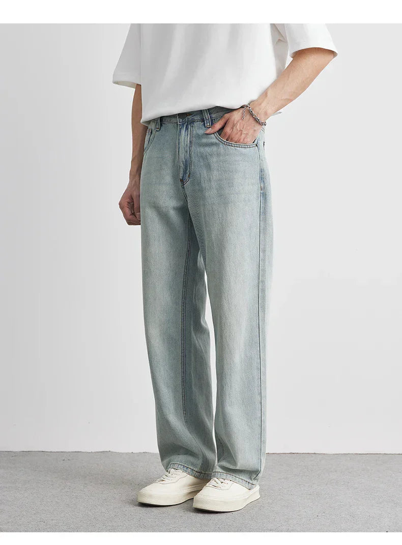 Torvax - Jeans mit weitem Bein in Vintage-Waschung