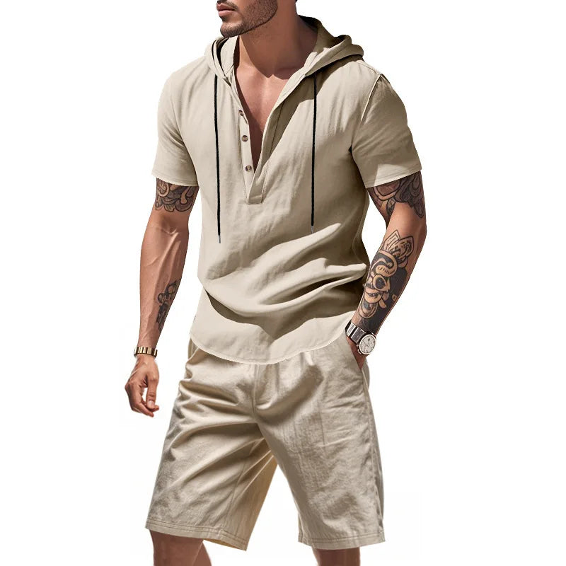 Dylan - Atmungsaktives Set aus Hoodie und Shorts