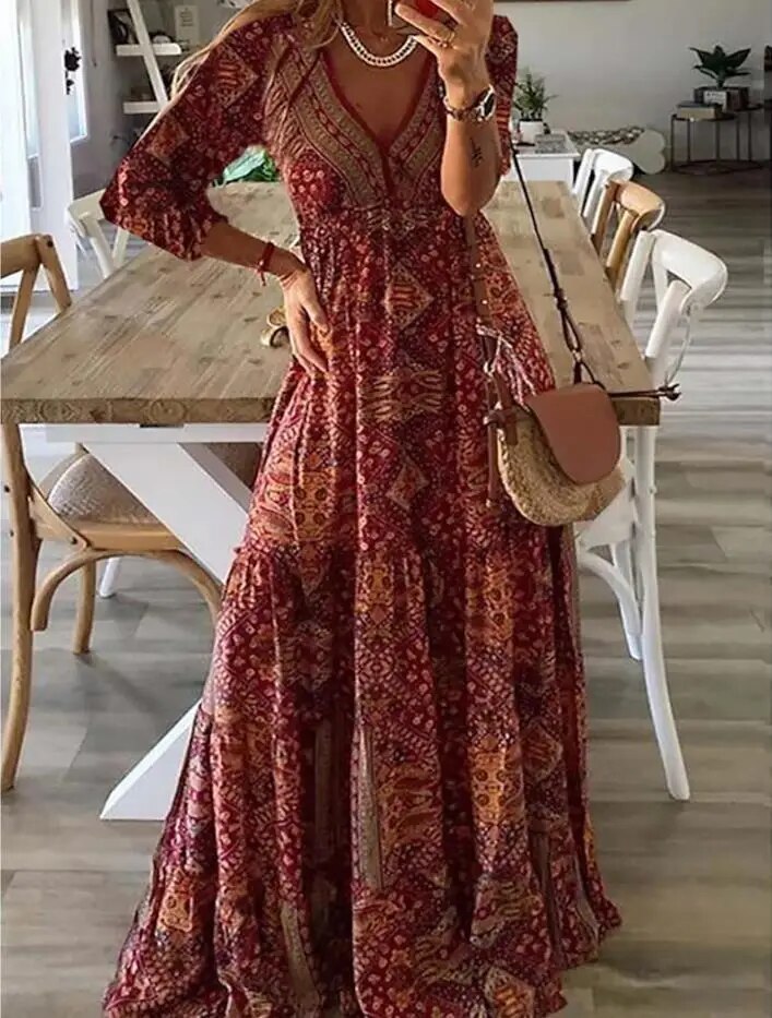 Ysavelle - Soft-Touch Boho-Kleid