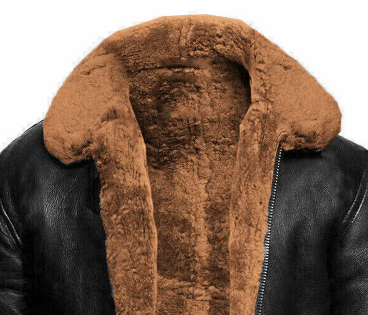 Carson - Warme Jacke mit Kontrastkragen